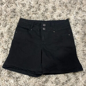 Silver Crush Black Jean Shorts
